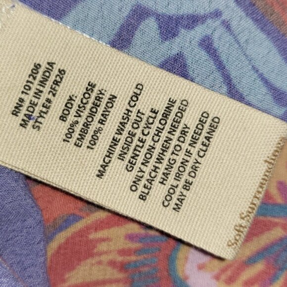 Soft Surroundings Hermosa Tunic Shirt Multi Print Plus Size 22W NWT Boho - Picture 9 of 16